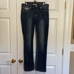 Vintage Brass Boot Cut Jeans for Women